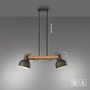 Dekorativní - LD 15742-18 CUP 2.0 závěsné svítidlo 2 ramenné dřevo z akácie nastavitelná výška industriální - JUST LIGHT - foto 9