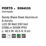 Hranatá - NV 9364035 Stropní svítidlo PORTO černá ocel hliník a akryl LED 30W 230V 3000K IP20 stmívatelné - NOVA LUCE - foto 9
