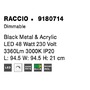 Dekorativní - NV 9180714 Stropní svítidlo RACCIO černý kov a akryl LED 48W 230V 3000K IP20 stmívatelné - NOVA LUCE - foto 9