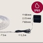 Dekorační - P 78896 LED pásek solární 3m soumrakový senzor a nabíjecí baterie IP44 0,3W 60LEDs/m 2700K - PAULMANN - foto 9