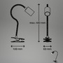 Stolní lampy s klipem - BRI 2176015 Fleks lampička na stůl, nastavitelná, s klipsem, černá - BRILONER - foto 9