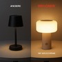 Stolní lampy dekorační - BRILO 7580011 Juna stolní lampa - 1,8W, 210lm, nabíjecí, LED, stmívatelné, dotykový vypínač, teplá bílá, béžová - BRILO - foto 9