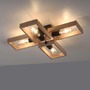 Hranatá - LD 15656-18 FRANKY LED stropní svítidlo, černá, dřevěný rám, kov, 4 ramenné - LEUCHTEN DIREKT / JUST LIGHT - foto 9