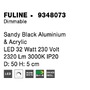 Kruhová - NV 9348073 Stropní svítidlo FULINE černý hliník a akryl LED 32W 230V2320 lm 3000K IP20 stmívatelné - NOVA LUCE - foto 9