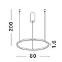 Kruhová - NV 9345604 Závěsné svítidlo TARQUIN bílý hliník a akryl LED 48W 230V 3000K IP20 stmívatelné - NOVA LUCE - foto 9