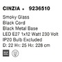 Koule - NV 9236510 Závěsné svítidlo CINZIA kouřové sklo černý kabel černá kovová základna E27 1x12W 230V IP20 bez žárovky - NOVA LUCE - foto 9