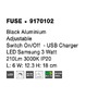 Bodová - NV 9170102 Bodové svítidlo FUSE černý hliník nastavitelné vypínač na těle - USB nabíjení LED Samsung 3W 3000K IP20 - NOVA LUCE - foto 9