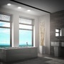 Koupelnová - BRI 3945036 Fungo vestavné bodové svítidlo 100mm 3ks sada - 7W, 700lm, LED, stmívatelné, IP65, bílé - BRILONER - foto 9