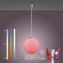 Koule - LD 22073-55 Ls-BOLO LED závěsné svítidlo Smarthome průměr 25 stříbrná stmívatelné s aplikací dálkový ovladač Tuya RGB/2700-5000K - JUST LIGHT - foto 9