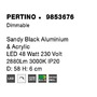 Kruhová - NV 9853676 Stropní svítidlo PERTINO černý hliník a akryl LED 48W 230V 3000K IP20 stmívatelné - NOVA LUCE - foto 9