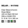 Koule - NV 9117002 Závěsné svítidlo BELAR čiré sklo a akryl mosazný kov LED 4.8W 230V 3000K IP20 - NOVA LUCE - foto 9