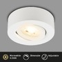 Bodová - BRI 7990016 LED vestavné / přisazené bodové svítidlo – pr.90mm, stmívatelné, 5W, 230V, teplá bílá, nastavitelné, bílá - BRILONER - foto 9