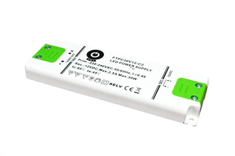 Napájecí zdroje 24V - 30W Nábytkový napájecí zdroj, FTPC30V24-C2, 24V, 1,25A, IP20 - foto 1