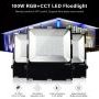 Reflektory - 100W LED reflektor RGB+CCT, RF 2.4GHz, IP65, FUTT07, Mi-Light - foto 7
