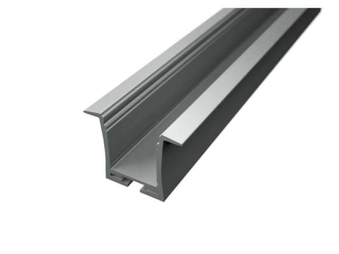 Rovné vestavné - Hliníkový LED profil RECESSED 6, zapuštěný, stříbrný - foto 1