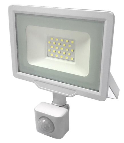 Přisazené reflektory s čidlem - Moderní LED reflektor s čidlem, 30W, 230VAC, 2700lm, teplá bílá - foto 1