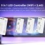 S Série - WIFI LED přijímač 3v1 pro RGB/RGBW/RGB+CCT LED pásky, Boxer, WIFI + 2,4Ghz, 12-24VDC, 12A, Mi-light, FUT037W+ - foto 10