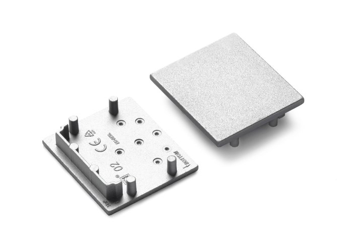 Difuzory a koncovky - Koncovka profilu VARIO30-02, stříbrná - foto 1