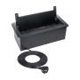 Nábytkové zásuvky, vypinače - Vestavná nábytková zásuvka INBOX černá, 2x230V, 2xUSB typ A a C, 1x RJ45, 1x HDMI, 3m, INBOX-CZ-FR-3,0-02 - foto 2