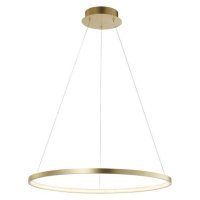 Kruhová - Závěsné kruhové svítidlo LEUCHTEN DIREKT, 3000K, 2010lm, 33W, Ø60cm, IP20, zlatá