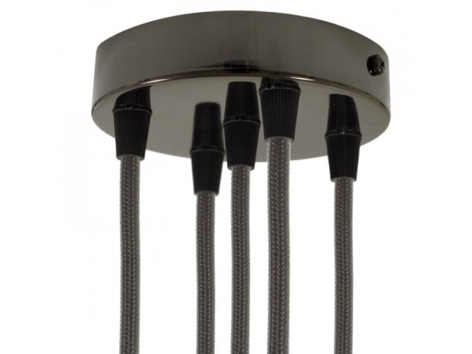 Baldachýny, montury - Válcový kovový stropní baldachýn - 5 otvorů - foto 1