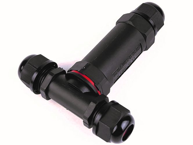 krabice a věnečky - Vodotěsná T spojka IP68, 450V, 24A, 0,5-2,5mm2 - foto 1