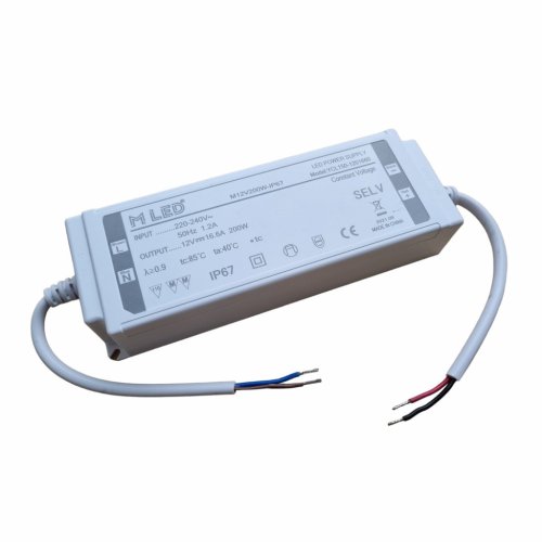 Napájecí zdroje 12V - 200W LED napájeci zdroj, 12V, voděodolný, 16,6A, IP67, MLED-12V200W-IP67 - foto 1