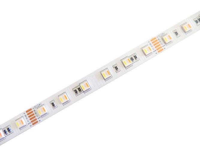 Barevné LED pásky - RGB, RGBW, RGB+CCT - RGB+W+CW LED pásek 5v1, 11,9+3,84+3,84W/m, RGB+ Studená+ teplá bílá, 12mm, PROFI, 24V, IP20, 60LED/m - foto 1