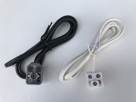 Konektivní systémy TRACK - Připojovací konekor k liště TRACK25 s izolovaným kabelem 1m 2x0,75m, 8A, bílý