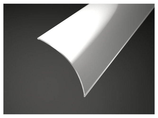 Difuzory a koncovky - Difuzor pro profil CORNER 4 půlkulatý, mléčný - foto 1