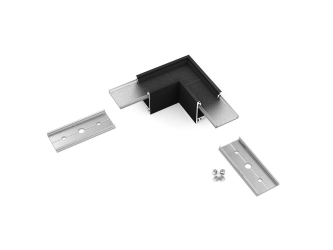 Úchyty, spojky, závěsný materiál - LINEA20 rohová spojka 90 st černý elox, C1860002 - foto 1