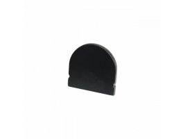 Difuzory a koncovky - Koncovka profilu Surface 8 plná, černá, půlkulatá