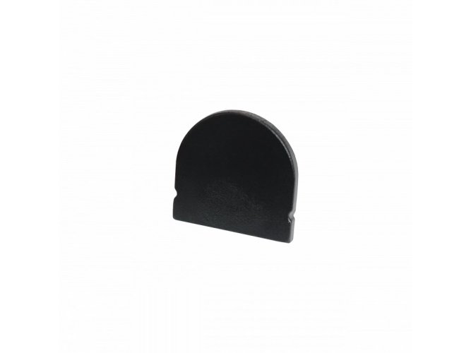 Difuzory a koncovky - Koncovka profilu Surface 8 plná, černá, půlkulatá - foto 1