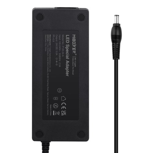 Napájecí zdroje 24V - LED zdroj 120W, 24VDC, zásuvkový, 100-240V, DC konektor, 5A, P120-24-A, Mi-Light - foto 1