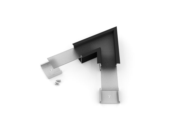 Úchyty, spojky, závěsný materiál - VARIO30-07 rohová spojka 60 st černý elox, V4780021s - foto 1