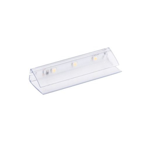 Osvětlení skleněných polic - PVC LED svítidlo pro osvětlení skleněných polic, 12VDC, IP20, 63x22x11 - foto 1
