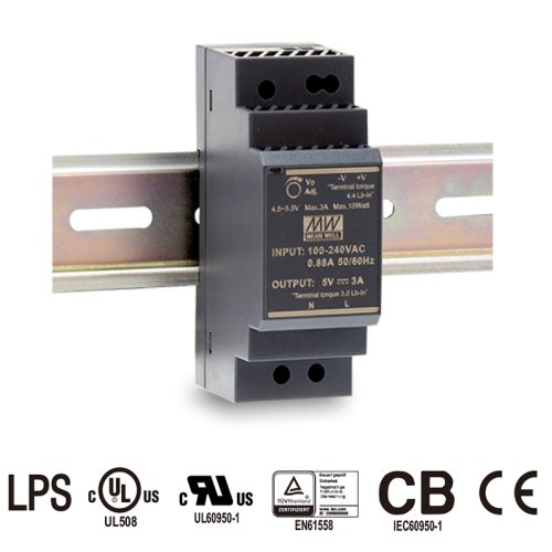 Napájecí zdroje 24V - Napájecí zdroj na DIN lištu 36W 24V, HDR-30-24, 24V, 1,5A, IP20,  - foto 1