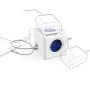 Nábytkové zásuvky, vypinače - PowerCube Original USB síťový rozbočovač, 4x230V, 2xUSB nabíječka, IP20, PC-O2U-BI-4FR/NI-01 - foto 3