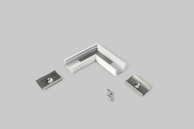 Úchyty, spojky, závěsný materiál - UNI12 Rohová spojka bílá, A1910001 - foto 1