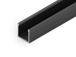 Přisazené profily - Hliníkový osvětlovací profil přisazený SMART16, černý, BC3/U4