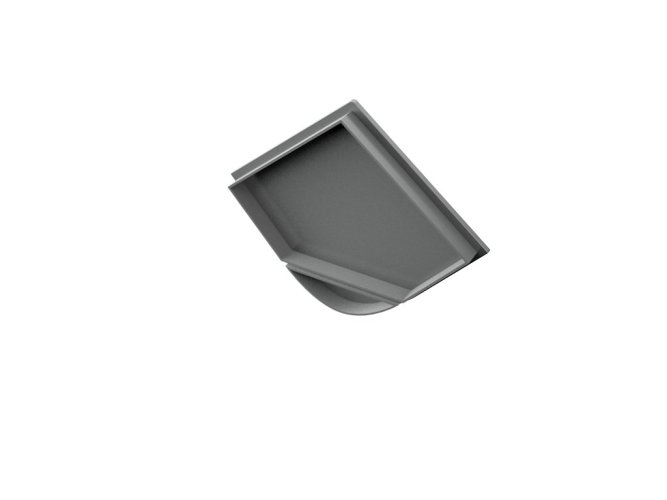 Difuzory a koncovky - Koncovka pro profil CORNER 5, plná, šedá - foto 1