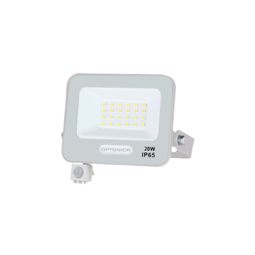 Přisazené reflektory s čidlem - LED SMD reflektor se senzorem 20W, IP65, bílé provedení - foto 1