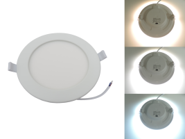 LED panely kruhové - Kulatý 12W CCT LED panel, nastavení barvy 3000-6500K, 950Lm, 3 roky záruka