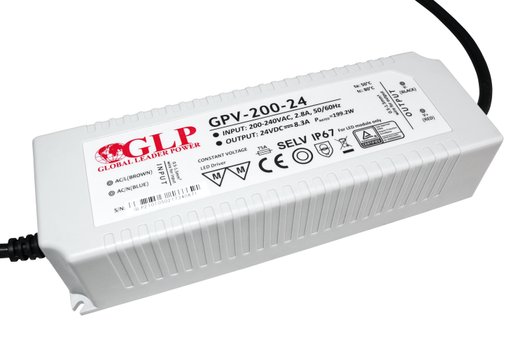 Napájecí zdroje 24V - 200W LED zdroj GPV-200-24, 8,3A, 24V  - foto 1