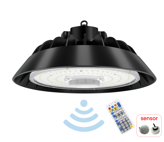 Průmyslová LED svítidla - 200W LED průmyslové svítidlo s pohybovým sensorem, 230V, IP65, HB200W-UFOS, 5 let záruka - foto 1