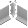 Úchyty, spojky, závěsný materiál - Rohová spojka 90st. pro profil BASE, bílá, J1998601 - foto 2