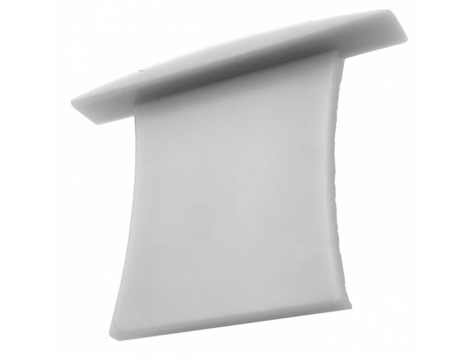 Difuzory a koncovky - Koncovka profilu RECESSED 6 plná, šedá - foto 1