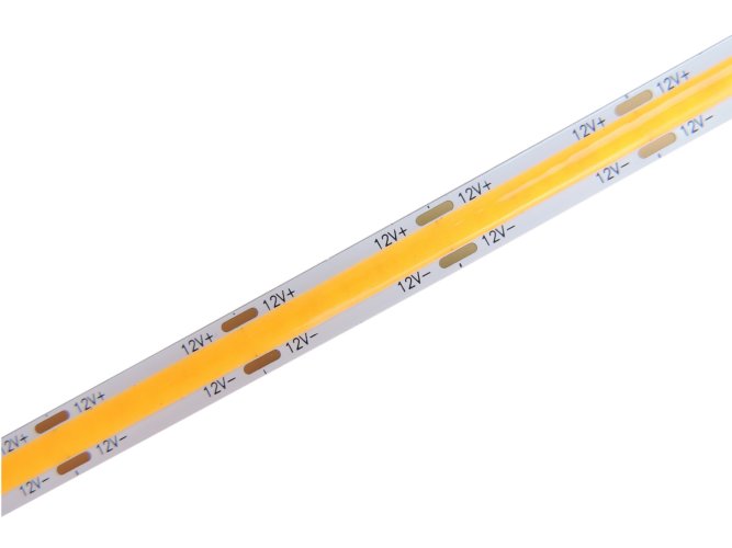 Jednobarevné LED pásky 12V, 24V, 230V - 8W COB pásek, 12V, 360LED,640lm, 8mm, CRI>90, PROFI, IP20 - foto 1