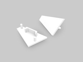 Difuzory a koncovky - Koncovka profilu CORNER14 gen2 bílá, A4980001