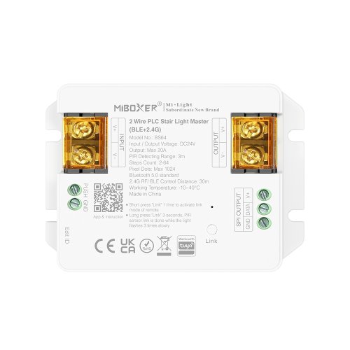 Schodišťové jednotky - Dvouvodičová PLC řídící jednotka, Bluetooth + 2,4 GHz, DC24V, BS64, Mi-Light - foto 1